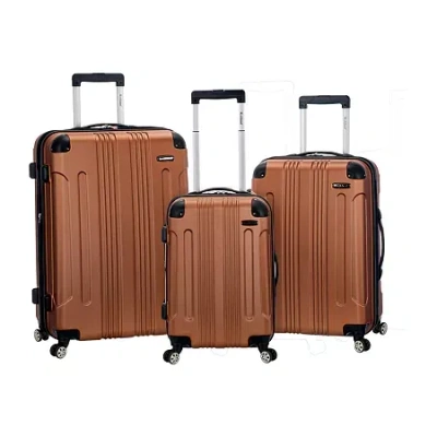 Rockland Sonic 3-pc. Hardside Luggage Set In Brown