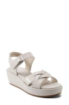 Rockport Women's Amira Strappy Open Toe Casual Wedge Sandals In Ivory