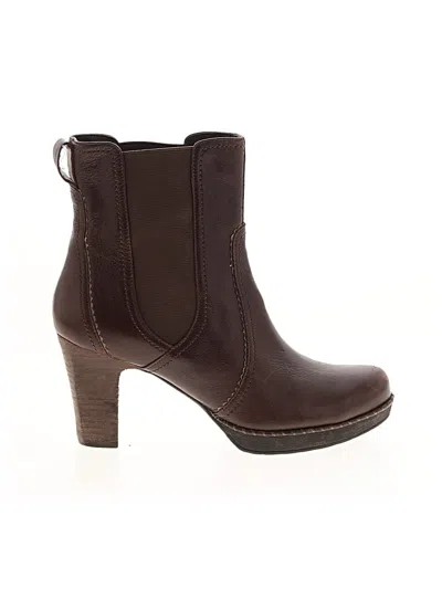 Pre-owned Rockport Ankle Boots In Brown