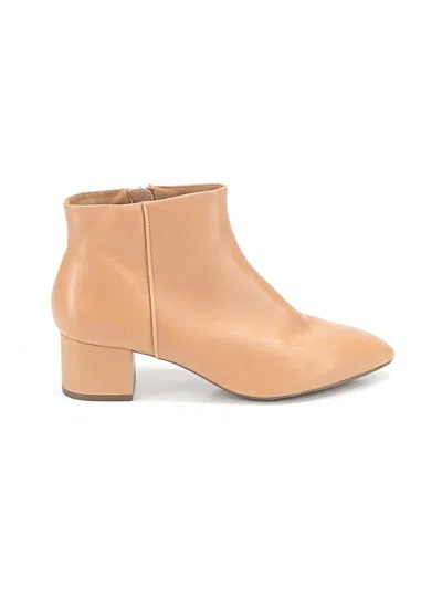 Pre-owned Rockport Ankle Boots In Tan