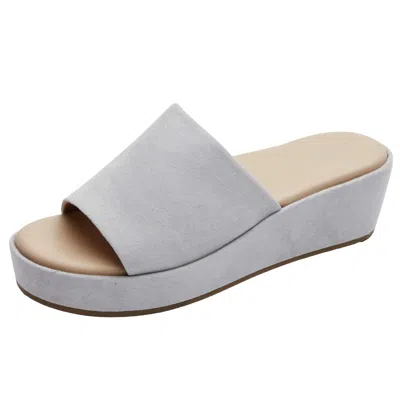 Rockport Aubriella Slide Waterfall Micorsuede Cj1096 Women's In Gray
