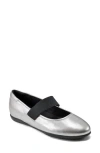 Rockport Aver 2 Ballet Flat In Silver Leather