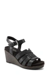 Rockport Bessa Platform Wedge Sandal In Black