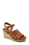 Rockport Bessa Platform Wedge Sandal In Medium Natural
