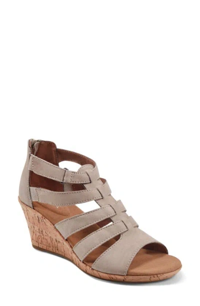 Rockport Briah Gladiator Wedge Sandal In Tan