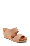 Rockport Women's Briah Ii Slide Slip-on Wedge Sandals In Medium Natural