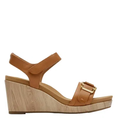 Rockport Briah Ii Two Band Tan Leather Cj1070 Women's In Brown