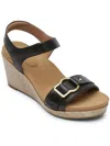 ROCKPORT BRIAH II WOMENS LEATHER ANKLE WEDGE SANDALS