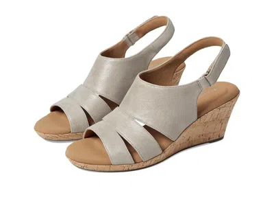 Rockport Briah Sling Women's Sandals Taupe Metallic Leather: 7 M (b), Leather/rubber