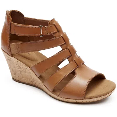 Rockport Briah Womens Leather Caged Wedges