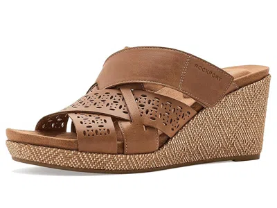 Rockport Britta Women's Wedge Shoes Cognac Leather: 7 M (b) In Brown