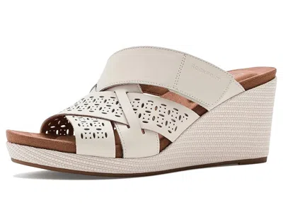 Rockport Britta Women's Wedge Shoes Ivory Leather: 10 M (b) In Multi