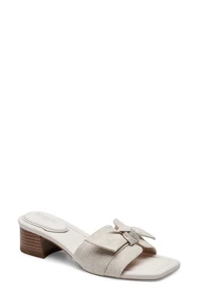 Rockport Carsie Knotted Slide Sandal In Light Natural/silver