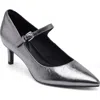 Rockport Women's Chase Mary Jane Pointed-toe Pumps In Gray