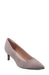 Rockport Cindy Pointed Toe Pump In Gray Suede