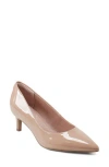 Rockport Cindy Pointed Toe Pump In Light Natural Patent