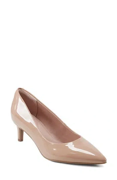 Rockport Cindy Pointed Toe Pump In Light Natural Patent