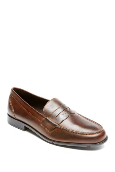 Rockport Classic Penny Loafer In Dark Brown