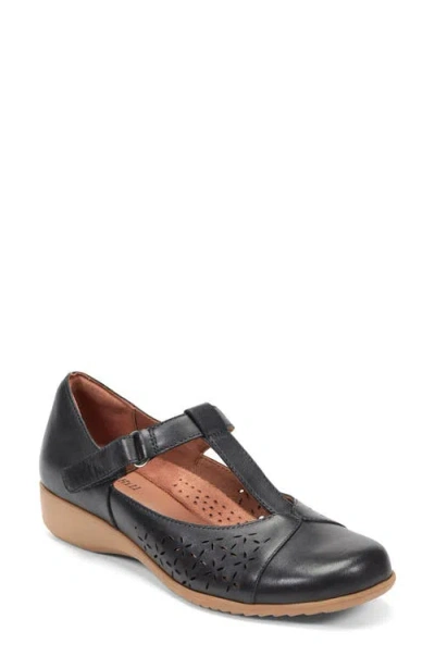 Rockport Cobb Hill Chrowen T-strap Wedge Pump In Black