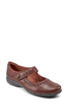 Rockport Cobb Hill Perry Mary Jane Ballet Flat In Medium Brown