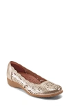 Rockport Cobb Hill Rory Ballet Flat In Gold