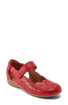 Rockport Cobb Hill Rully Mary Jane Flat In Medium Red