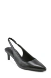 Rockport Jolie Womens Cushioned Footbed Leather Slingback Heels In Black Leather