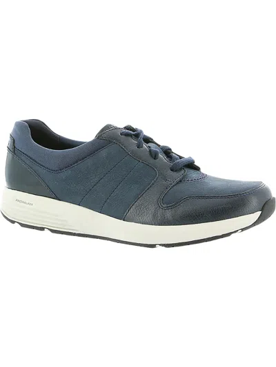 Rockport Derby Trainer Womens Suede Sneaker Running Shoes In Blue