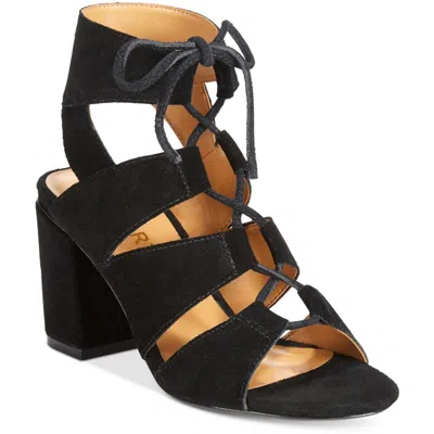 Rockport Edolie Womens Lace-up Suede Block Heel In Black