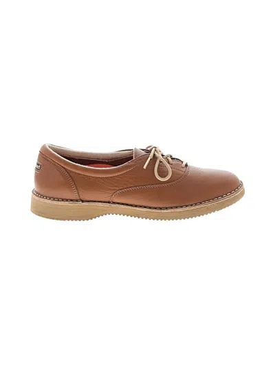 Pre-owned Rockport Flats In Brown