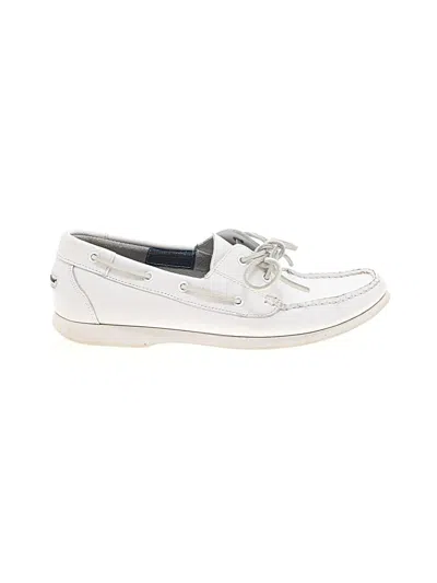 Pre-owned Rockport Flats In White
