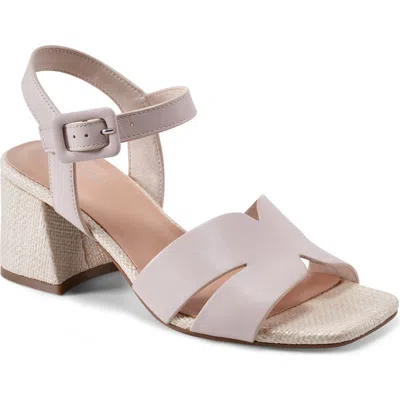 Rockport Georje Square Toe Sandal In Ivory Leather