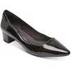 Rockport Gracie Womens Leather Slip On Block Heels In Black