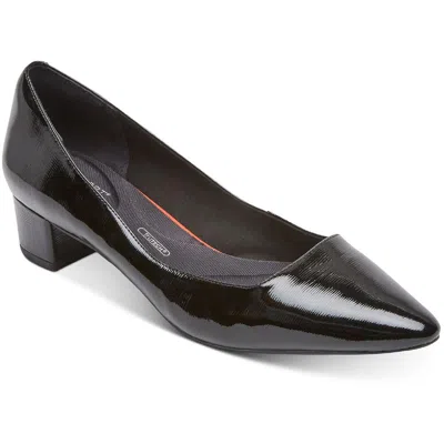Rockport Gracie Womens Leather Slip On Block Heels In Black