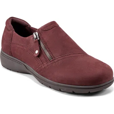 Rockport Hallie Zip Sneaker In Dark Red Leather