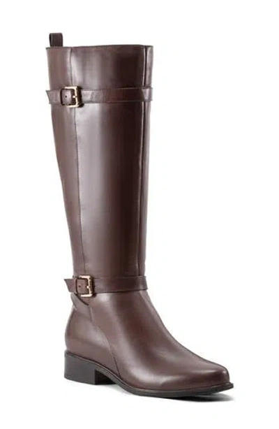Rockport Harper Boot In Dark Brown Leather
