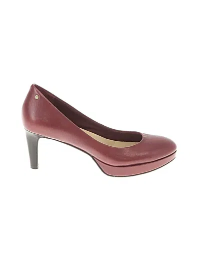 Pre-owned Rockport Heels In Burgundy