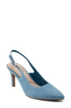 Rockport Jolie 3 Slingback Pointed Toe Pump In Medium Blue