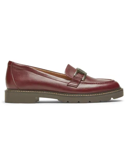 Rockport Kacey Chain Womens Slip On Casual Loafers In Red