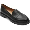 Rockport Kacey Penny Womens Leather Slip On Loafers In Black