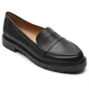 Rockport Kacey Penny Womens Leather Slip On Loafers In Black