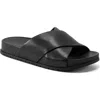 Rockport Leia Slide Sandal In Black Leather