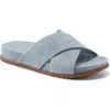 Rockport Leia Slide Sandal In Blue Suede