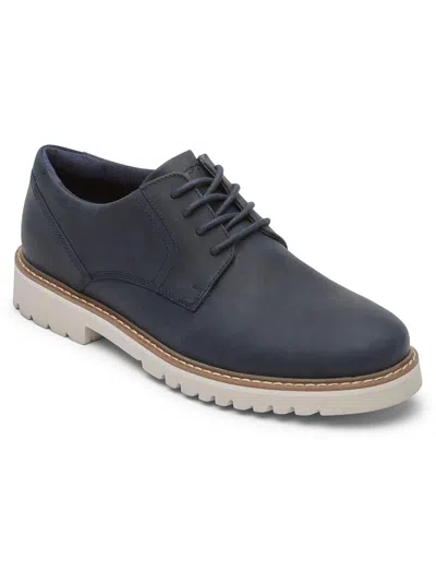 Rockport Maverick Plain Toe Oxford In Blue