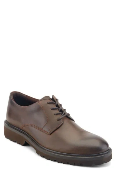 Rockport Max Leather Plain Toe Derby In Brown Leather
