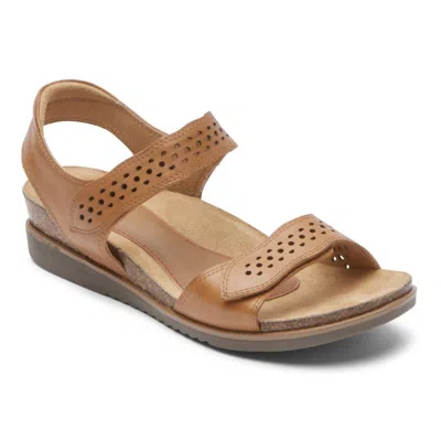 Rockport May Cork Walking Sandal In Tan In Multi