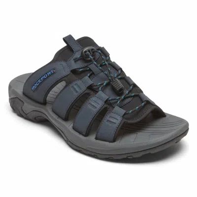 Rockport Men's Byron Bungee Slide Sandal In Navy In Blue