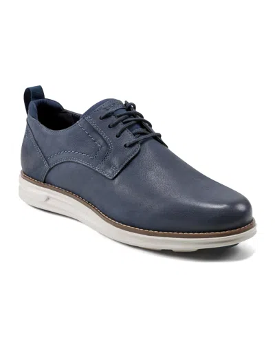 Rockport Men's Canton Casual Lace-up Round Toe Shoes In Dark Blue Leather