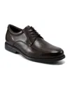Rockport Men's Charles Road Apron Toe Dress Oxfords In Dark Brown Leather