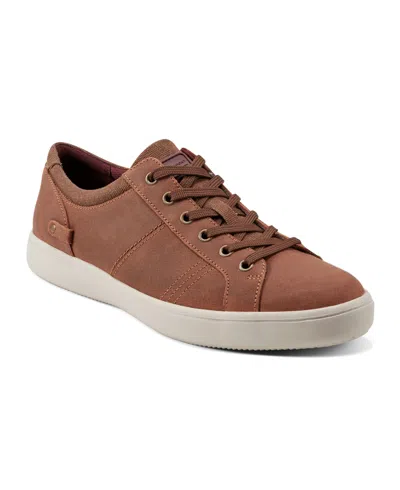 Rockport Men's Colle Lace To Toe Sneakers In Medium Natural Leather